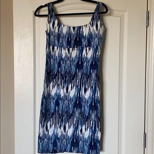 Calvin Klein blue and white dress